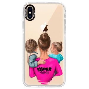 Silikónové púzdro Bumper iSaprio - Super Mama - Boy and Girl - iPhone XS Max vyobraziť