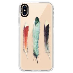 Silikónové púzdro Bumper iSaprio - Three Feathers - iPhone XS Max vyobraziť