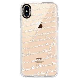 Silikónové púzdro Bumper iSaprio - Handwriting 01 - white - iPhone XS Max vyobraziť