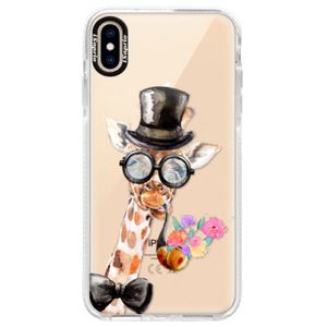 Silikónové púzdro Bumper iSaprio - Sir Giraffe - iPhone XS Max vyobraziť