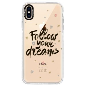 Silikónové púzdro Bumper iSaprio - Follow Your Dreams - black - iPhone XS Max vyobraziť