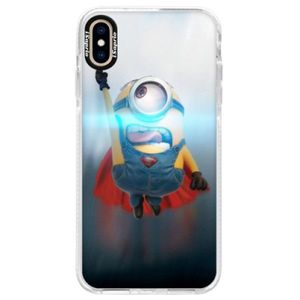 Silikónové púzdro Bumper iSaprio - Mimons Superman 02 - iPhone XS Max vyobraziť