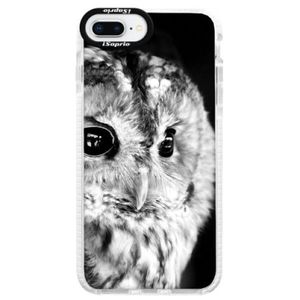Silikónové púzdro Bumper iSaprio - BW Owl - iPhone 8 Plus vyobraziť