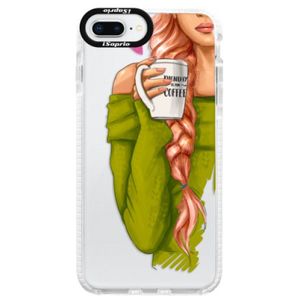 Silikónové púzdro Bumper iSaprio - My Coffe and Redhead Girl - iPhone 8 Plus vyobraziť