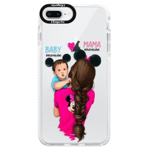 Silikónové púzdro Bumper iSaprio - Mama Mouse Brunette and Boy - iPhone 8 Plus vyobraziť