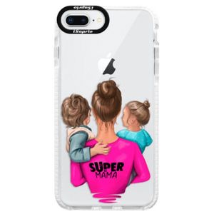 Silikónové púzdro Bumper iSaprio - Super Mama - Boy and Girl - iPhone 8 Plus vyobraziť