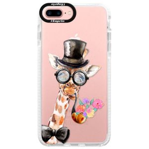 Silikónové púzdro Bumper iSaprio - Sir Giraffe - iPhone 7 Plus vyobraziť