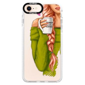 Silikónové púzdro Bumper iSaprio - My Coffe and Redhead Girl - iPhone 8 vyobraziť