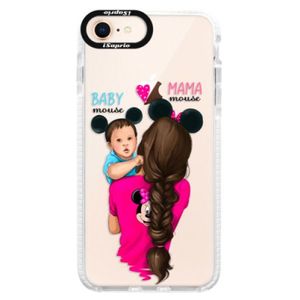 Silikónové púzdro Bumper iSaprio - Mama Mouse Brunette and Boy - iPhone 8 vyobraziť