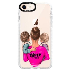 Silikónové púzdro Bumper iSaprio - Super Mama - Two Boys - iPhone 8 vyobraziť