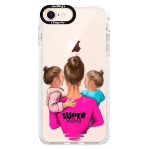 Silikónové púzdro Bumper iSaprio - Super Mama - Two Girls - iPhone 8 vyobraziť