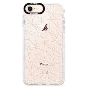 Silikónové púzdro Bumper iSaprio - Abstract Triangles 03 - white - iPhone 8 vyobraziť