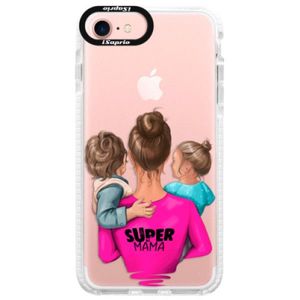 Silikónové púzdro Bumper iSaprio - Super Mama - Boy and Girl - iPhone 7 vyobraziť