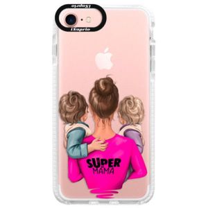 Silikónové púzdro Bumper iSaprio - Super Mama - Two Boys - iPhone 7 vyobraziť