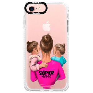 Silikónové púzdro Bumper iSaprio - Super Mama - Two Girls - iPhone 7 vyobraziť