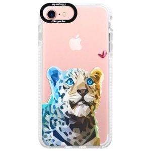 Silikónové púzdro Bumper iSaprio - Leopard With Butterfly - iPhone 7 vyobraziť