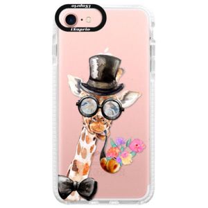 Silikónové púzdro Bumper iSaprio - Sir Giraffe - iPhone 7 vyobraziť