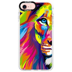 Silikónové púzdro Bumper iSaprio - Rainbow Lion - iPhone 7 vyobraziť