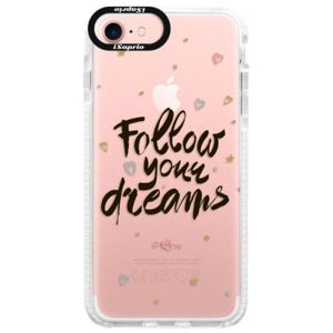 Silikónové púzdro Bumper iSaprio - Follow Your Dreams - black - iPhone 7 vyobraziť