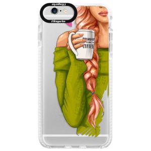 Silikónové púzdro Bumper iSaprio - My Coffe and Redhead Girl - iPhone 6/6S vyobraziť