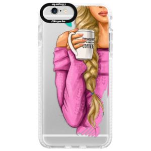 Silikónové púzdro Bumper iSaprio - My Coffe and Blond Girl - iPhone 6/6S vyobraziť