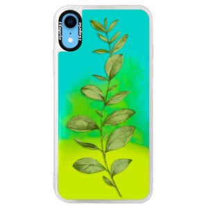 Neónové puzdro Blue iSaprio - Green Plant 01 - iPhone XR vyobraziť