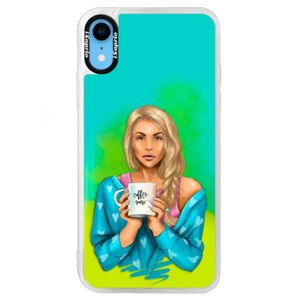 Neónové puzdro Blue iSaprio - Coffe Now - Blond - iPhone XR vyobraziť