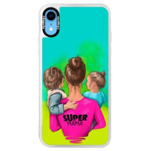 Neónové puzdro Blue iSaprio - Super Mama - Boy and Girl - iPhone XR vyobraziť