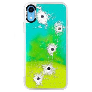 Neónové puzdro Blue iSaprio - Gunshots - iPhone XR vyobraziť
