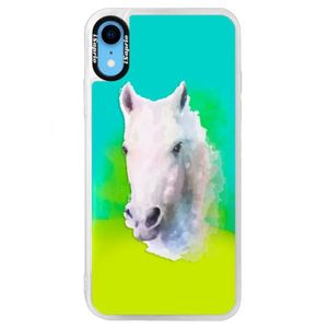 Neónové puzdro Blue iSaprio - Horse 01 - iPhone XR vyobraziť