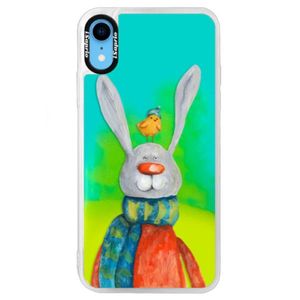 Neónové puzdro Blue iSaprio - Rabbit And Bird - iPhone XR vyobraziť