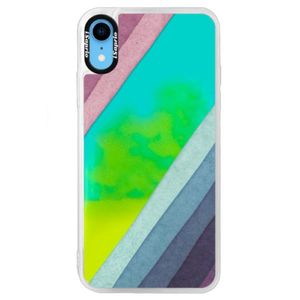Neónové puzdro Blue iSaprio - Glitter Stripes 01 - iPhone XR vyobraziť