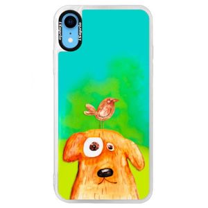 Neónové puzdro Blue iSaprio - Dog And Bird - iPhone XR vyobraziť