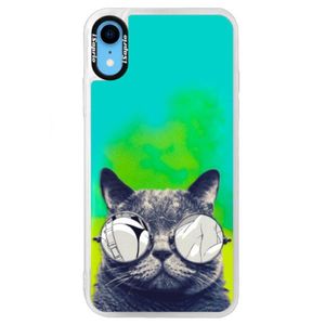 Neónové puzdro Blue iSaprio - Crazy Cat 01 - iPhone XR vyobraziť