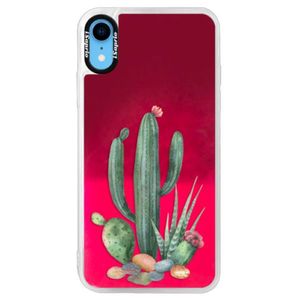 Neónové púzdro Pink iSaprio - Cacti 02 - iPhone XR vyobraziť