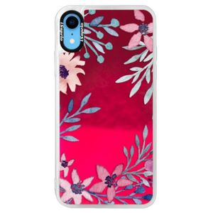 Neónové púzdro Pink iSaprio - Leaves and Flowers - iPhone XR vyobraziť