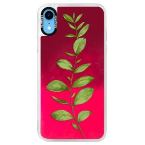 Neónové púzdro Pink iSaprio - Green Plant 01 - iPhone XR vyobraziť