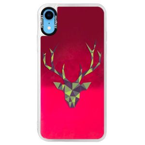 Neónové púzdro Pink iSaprio - Deer Green - iPhone XR vyobraziť