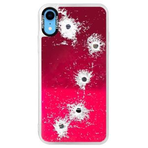 Neónové púzdro Pink iSaprio - Gunshots - iPhone XR vyobraziť