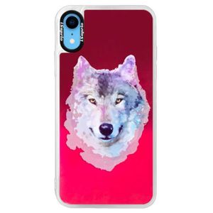 Neónové púzdro Pink iSaprio - Wolf 01 - iPhone XR vyobraziť