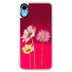 Neónové púzdro Pink iSaprio - Three Flowers - iPhone XR vyobraziť