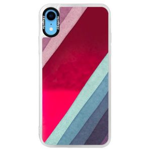 Neónové púzdro Pink iSaprio - Glitter Stripes 01 - iPhone XR vyobraziť