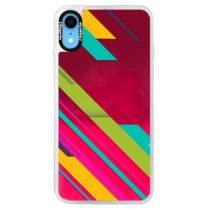 Neónové púzdro Pink iSaprio - Color Stripes 03 - iPhone XR vyobraziť