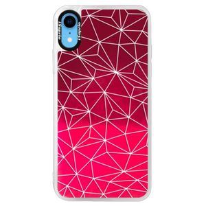 Neónové púzdro Pink iSaprio - Abstract Triangles 03 - white - iPhone XR vyobraziť