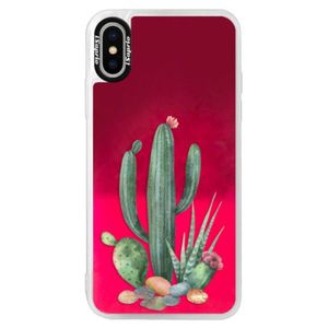 Neónové púzdro Pink iSaprio - Cacti 02 - iPhone XS vyobraziť