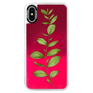 Neónové púzdro Pink iSaprio - Green Plant 01 - iPhone XS vyobraziť