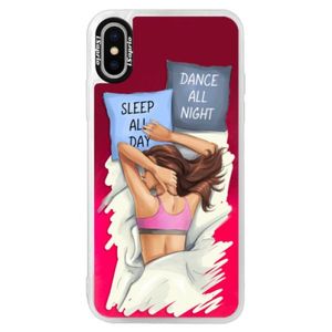 Neónové púzdro Pink iSaprio - Dance and Sleep - iPhone XS vyobraziť