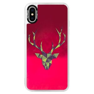 Neónové púzdro Pink iSaprio - Deer Green - iPhone XS vyobraziť
