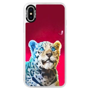 Neónové púzdro Pink iSaprio - Leopard With Butterfly - iPhone XS vyobraziť