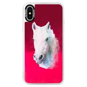 Neónové púzdro Pink iSaprio - Horse 01 - iPhone XS vyobraziť